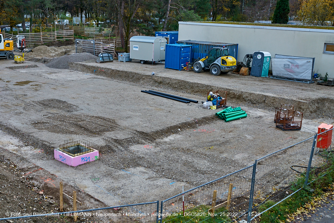 25.11.2022 - Baustelle an der Quiddestraße Haus für Kinder in Neuperlach